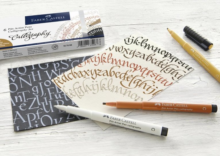 Kalligrafipenna Faber-Castell Pitt Artist Pen Calligraphy 6-pack, Övrigt