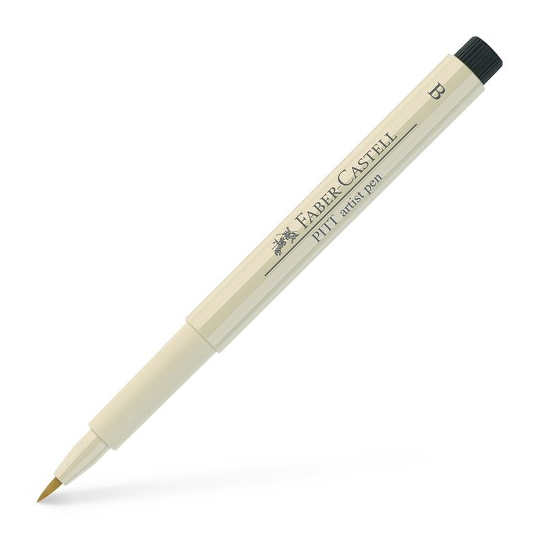 Fiberspetspenna B PITT Artist Pen varm ljusgrå 1