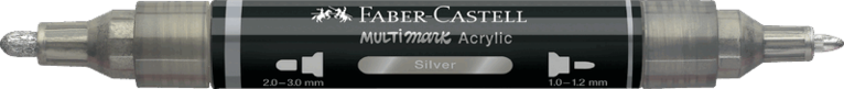 Tuschpenna Faber-Castell Multimark Acrylic - 251 Silver, Övrigt