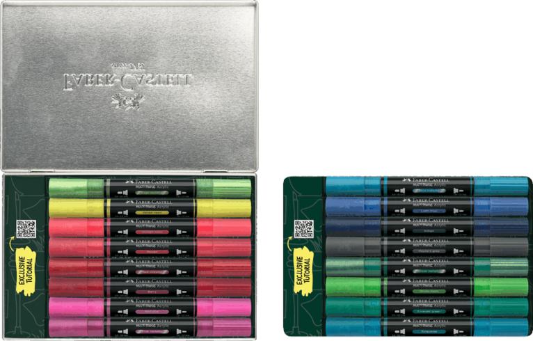 Tuschpenna Faber-Castell Multimark Acrylic - Style it: Kicks 16 färger, Övrigt