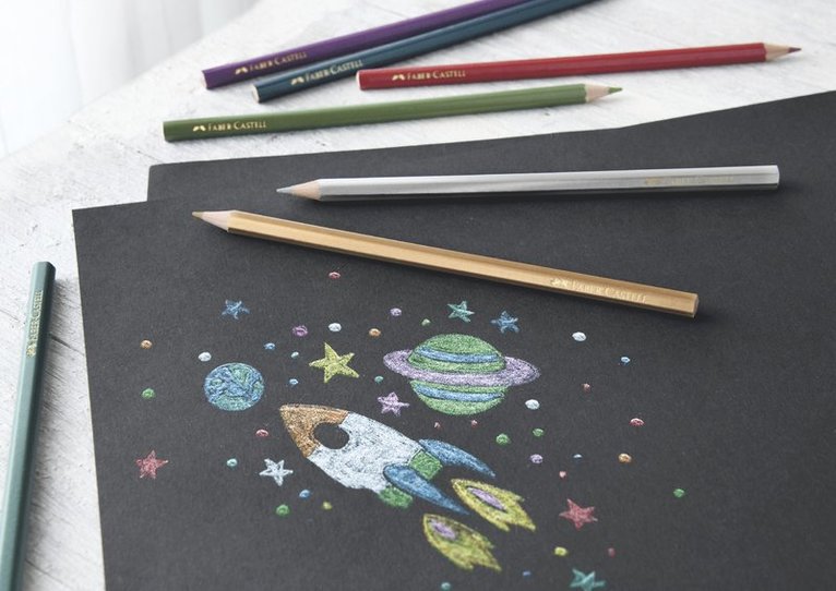 Färgpenna Faber-Castell Metallic 10 färger, Övrigt