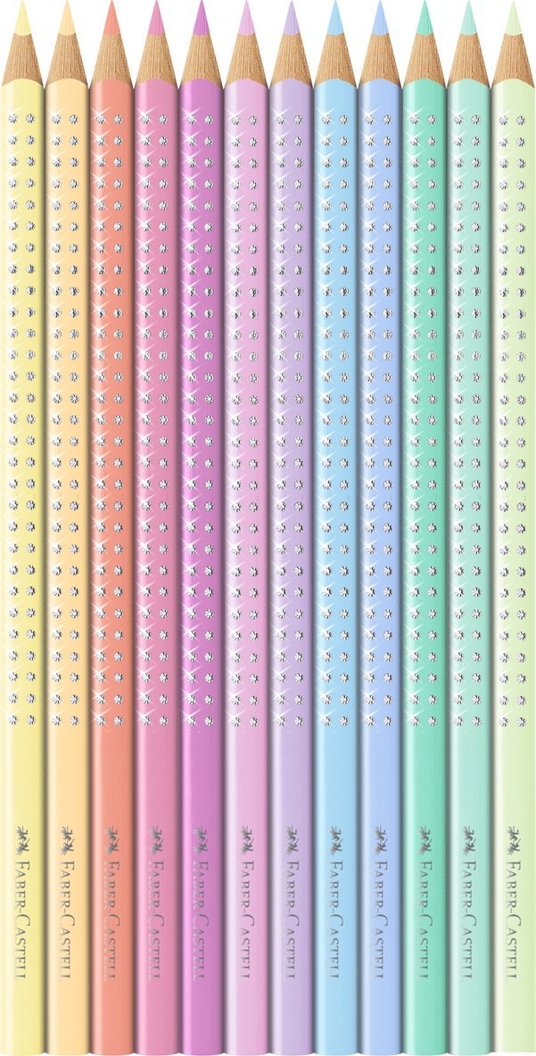 Färgpenna Faber-Castell Sparkle Pastell 12 färger, Övrigt