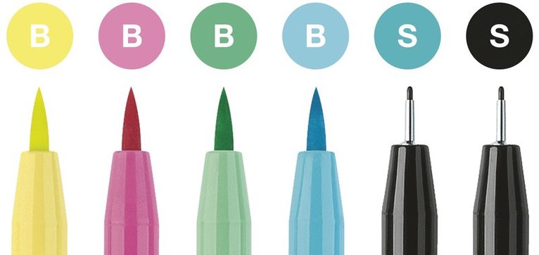 Pennset Faber-Castell Pitt Artist Pen Hand Lettering 6-pack Pastel, Övrigt