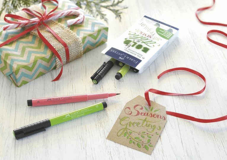 Pennset Faber-Castell Pitt Artist Pen Hand Lettering 6-pack Greenery, Övrigt