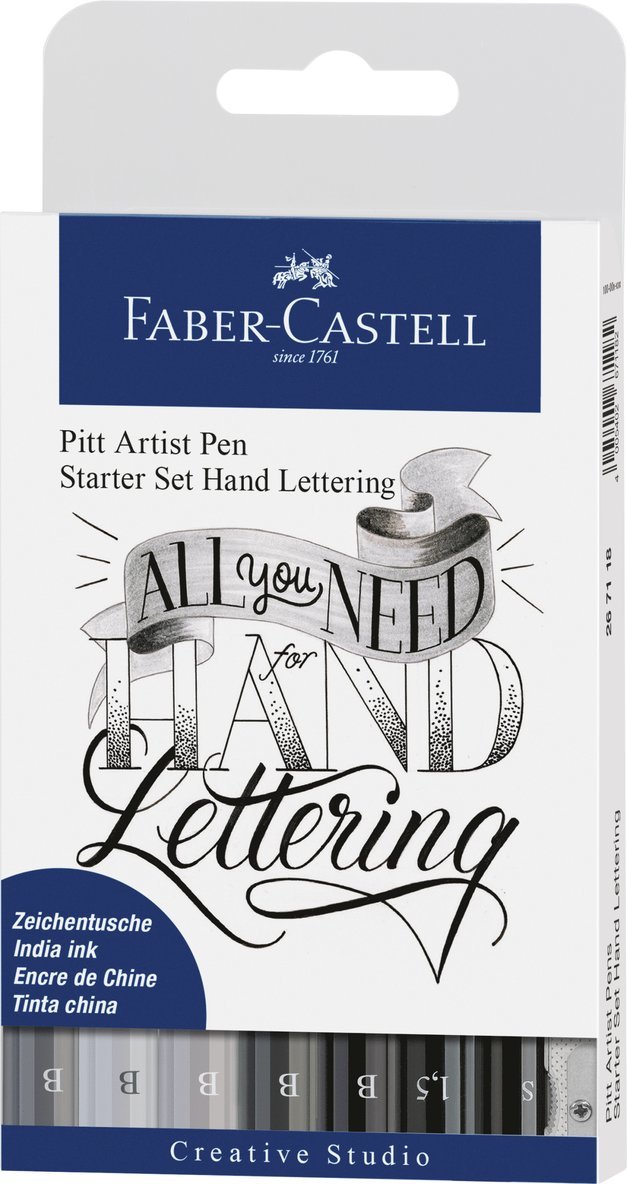 Pennset Faber-Castell Pitt Artist Pen Hand Lettering Starter kit 1