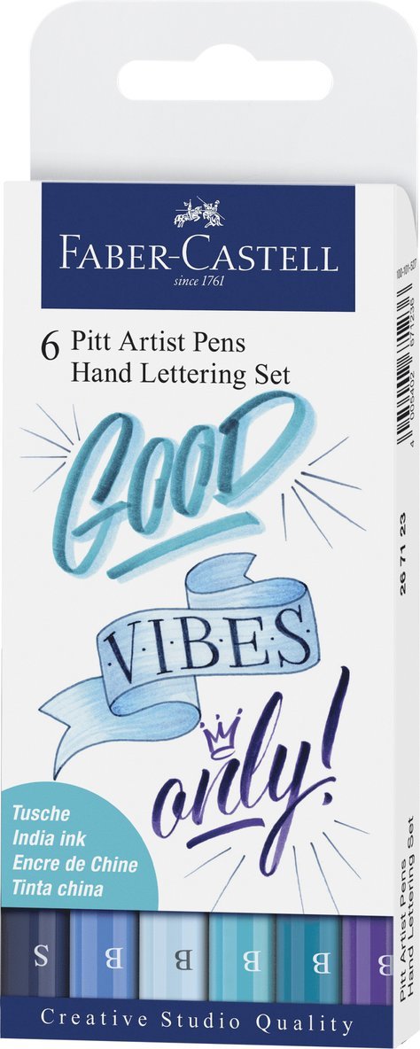 Pennset PITT Artist Pens B 4-pack blåton 1