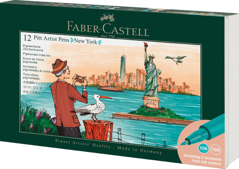 Tuschpenna Faber-Castell PITT Artist Pen - New York 12 färger, Övrigt