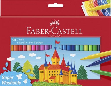 Fiberspetspenna Faber-Castell 50 färger
