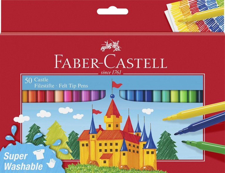 Fiberspetspenna Faber-Castell 50 färger 1
