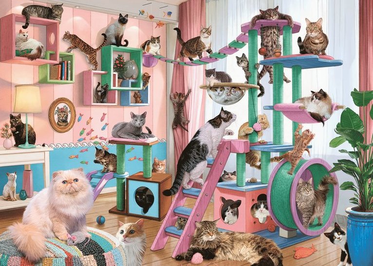 Pussel 1000 bitar - Cat Tree Heaven, Övrigt