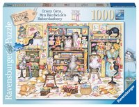 Pussel 1000 bitar - Crazy Cats Haberdashery