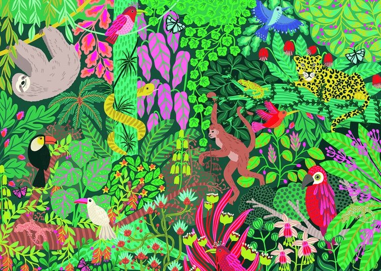 Pussel 1000 bitar Magical Rain Forest, Övrigt