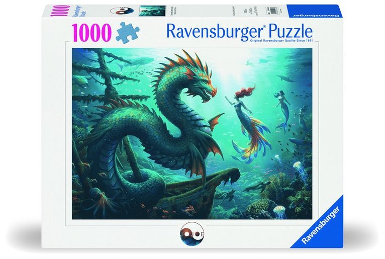 Pussel 1000 bitar Enchanted Depths Dragon Mermaid, Övrigt