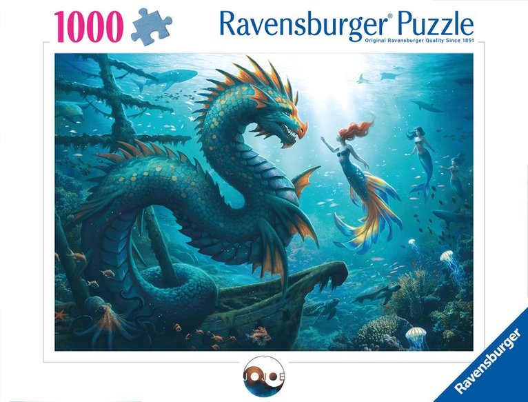 Pussel 1000 bitar Enchanted Depths Dragon Mermaid, Övrigt
