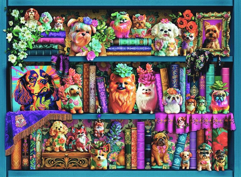 Pussel 500 bitar Precious Porcelain Pups, Övrigt