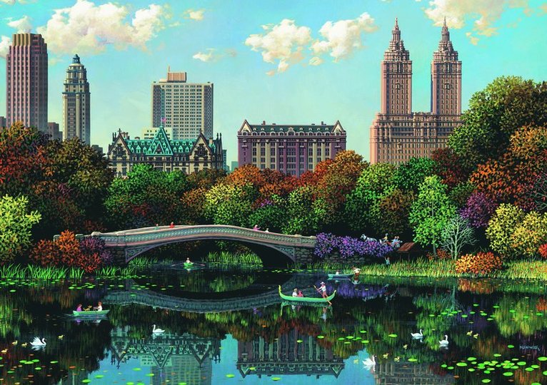 Pussel 1000 bitar NY Central Park, Bow Bridge, Övrigt