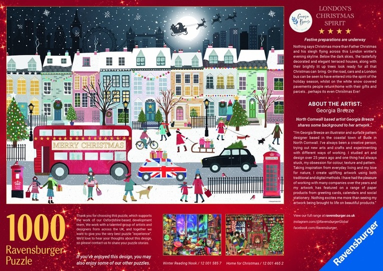 Pussel 1000 bitar London's Christmas Spirit, Övrigt