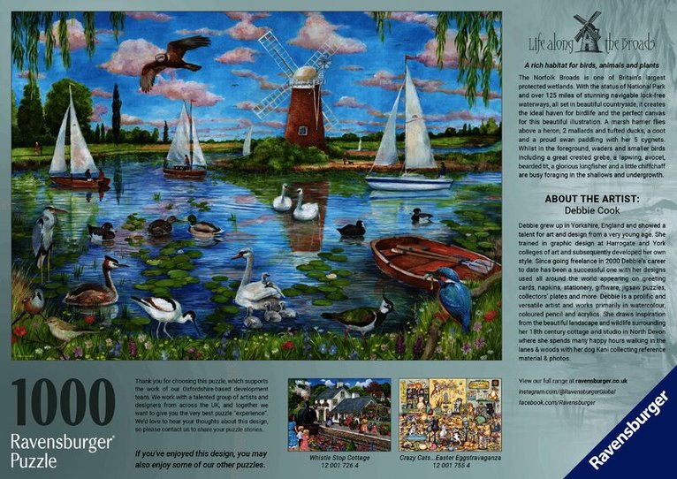 Pussel 1000 bitar Life along the Broads, Övrigt