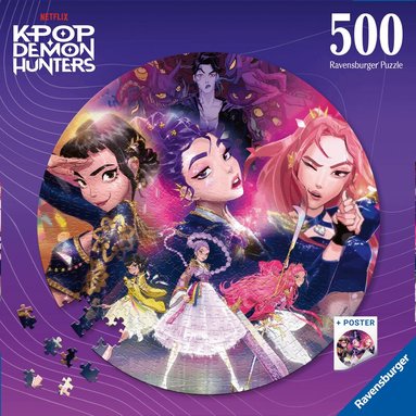 Pussel 500 bitar KPop Demon Hunters circle - inkl. poster, Övrigt