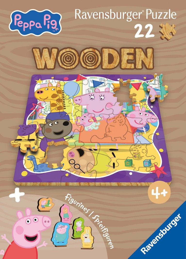 Träpussel 22 bitar Peppa Pig, Övrigt