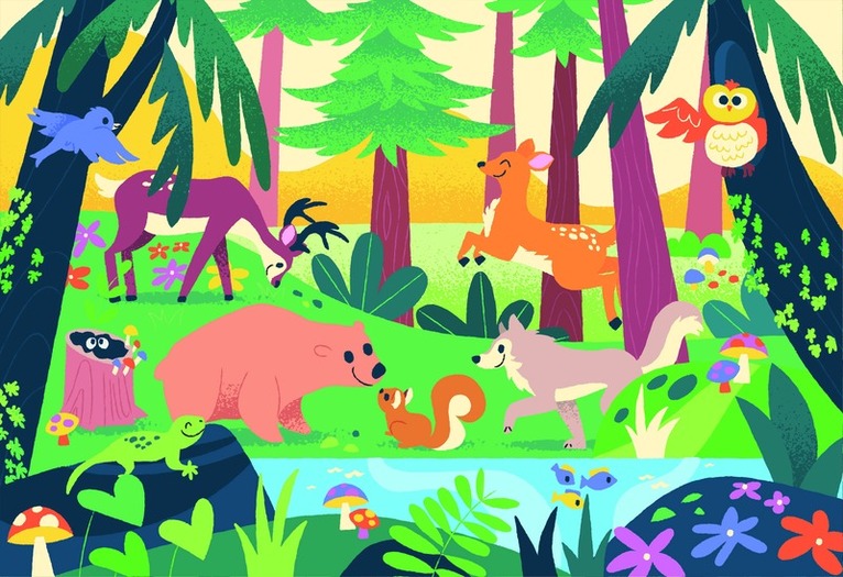 Kinderpuzzle 2x12 Teile - Freundliche Tierfreunde, Övrigt