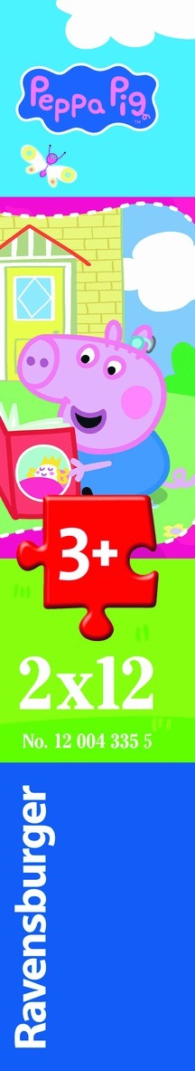 Kinderpuzzle 2x12 Teile - Peppa Wutz - Glückliche Familie Wutz!, Övrigt