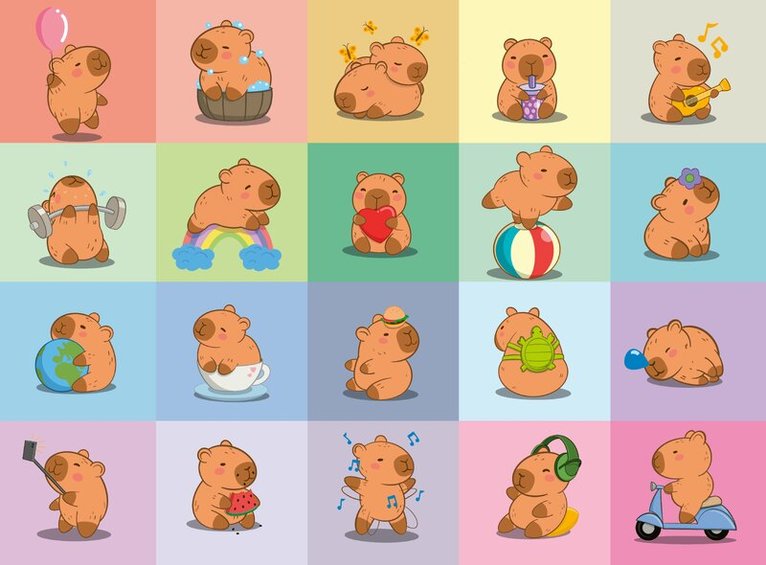 Pussel 100 bitar Capybara, Övrigt