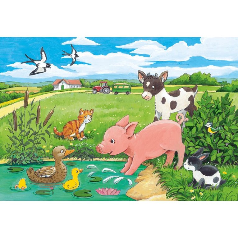 Pussel 2x12 bitar Baby Farm Animals, Övrigt