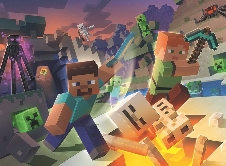 Pussel 100 bitar Minecraft Monster Minecraft 2
