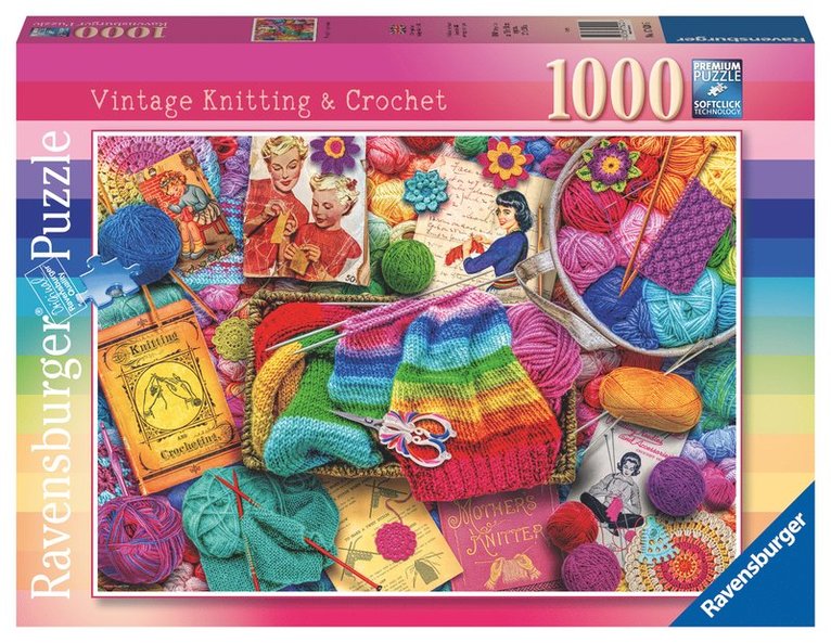 Pussel 1000 bitar - Vintage Knitting & Crochet 1