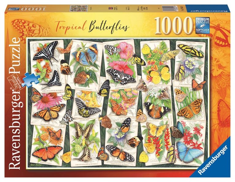 Pussel 1000 bitar - Tropical Butterfly 1