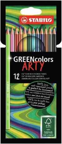 Färgpenna Stabilo Arty GREENcolors 12 färger