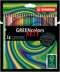 Färgpenna Stabilo Arty GREENcolors 24 färger