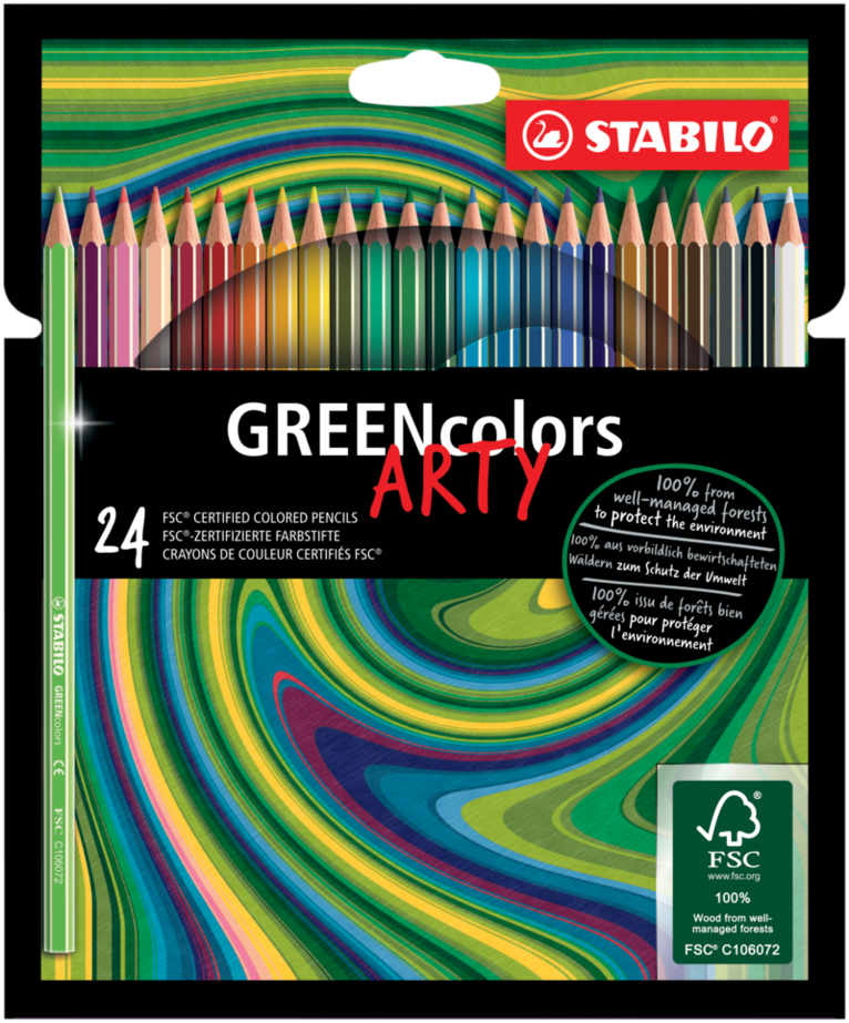 Färgpenna Stabilo Arty GREENcolors 24 färger, Övrigt