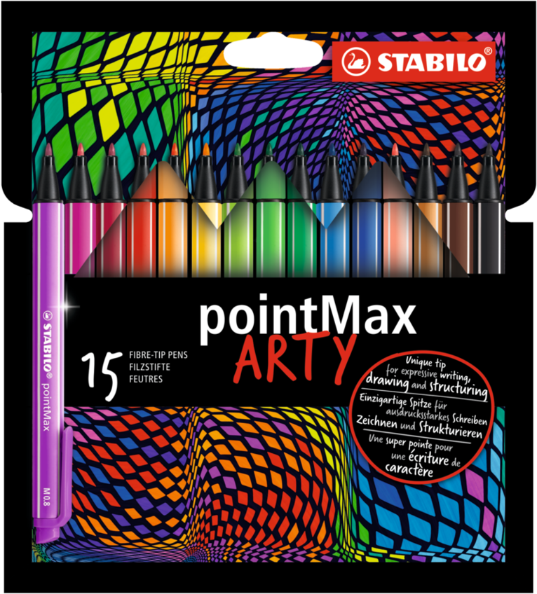 Fiberspetspenna Stabilo Pointmax Arty 15 färger 1