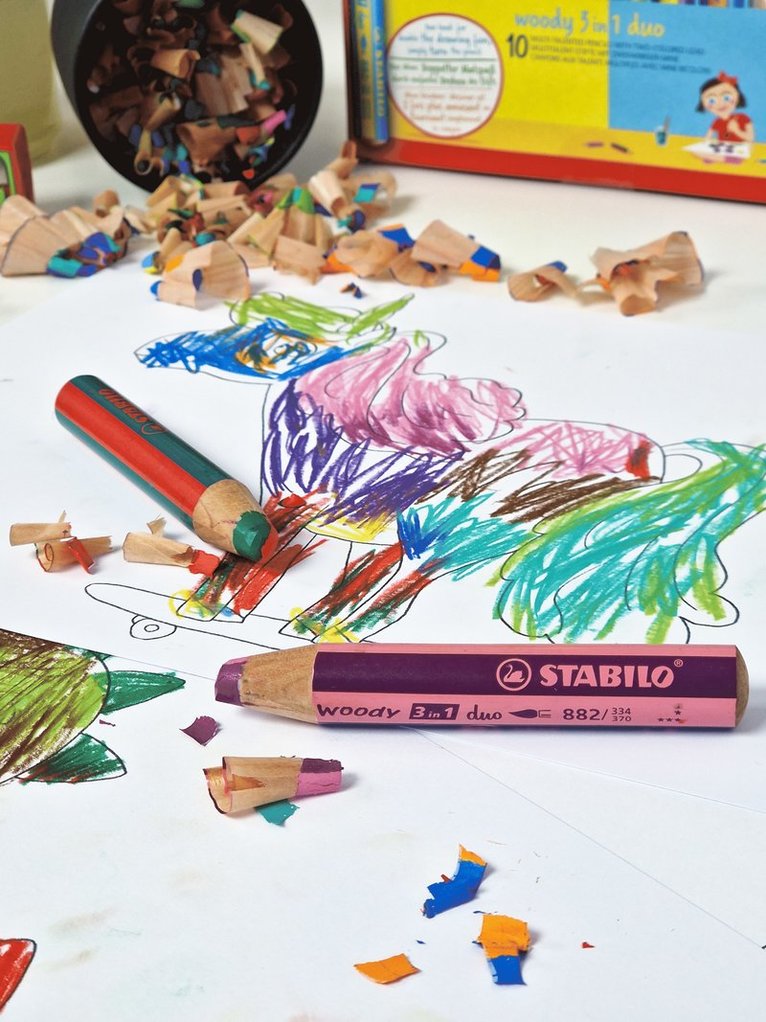 Färgpenna Stabilo Woody 3in1 duo 5-pack, Övrigt