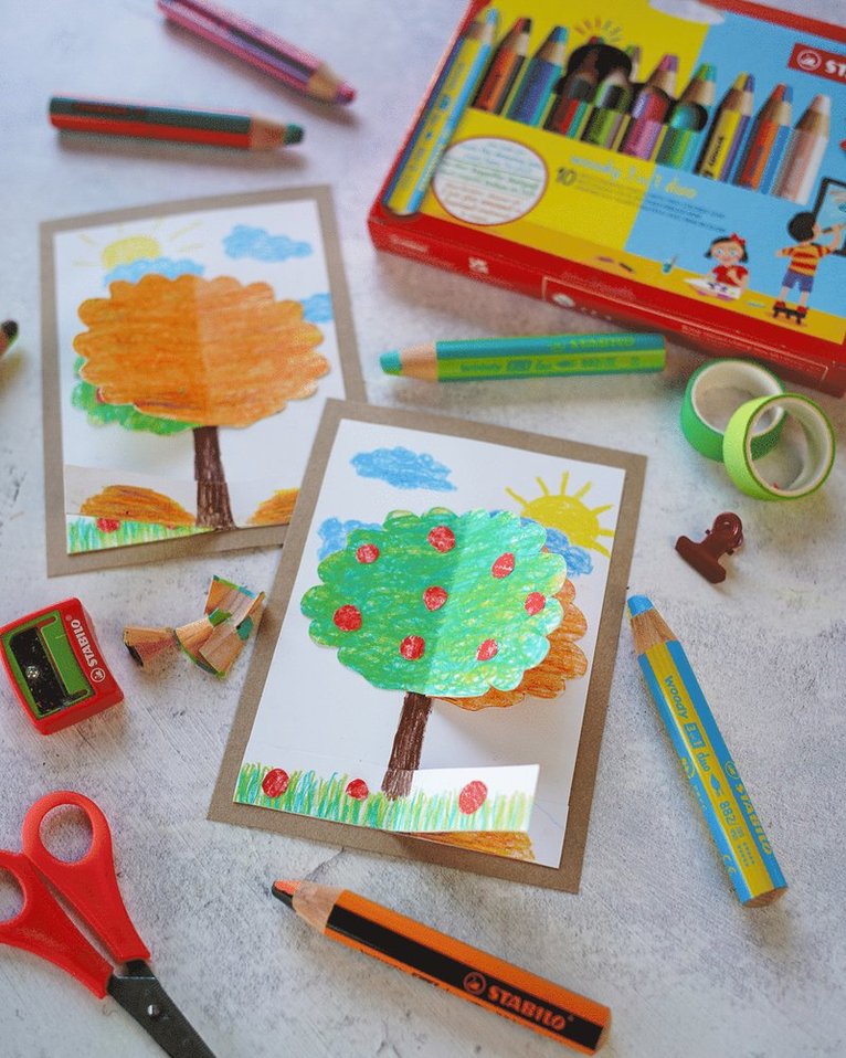 Färgpenna Stabilo Woody 3in1 duo 5-pack, Övrigt