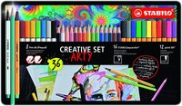 Stabilo Creative Set  Arty Pen 68 brush / Aquacolor/ Point 88 -36 färger