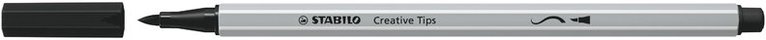 Fiberspetspenna Stabilo Creative Tips Arty 10-pack svart/grå, Övrigt
