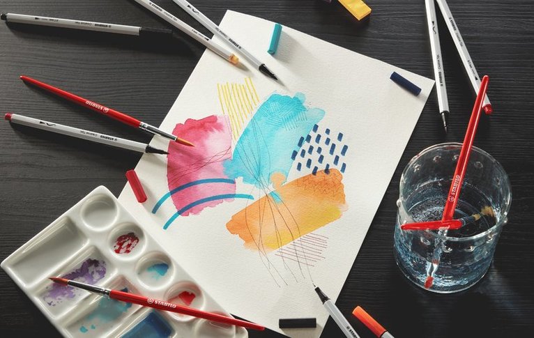 Fiberspetspenna Stabilo Creative Tips Arty 10-pack svart/grå, Övrigt