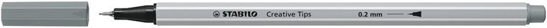 Fiberspetspenna Stabilo Creative Tips Arty 10-pack svart/grå, Övrigt