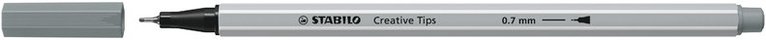 Fiberspetspenna Stabilo Creative Tips Arty 10-pack svart/grå, Övrigt
