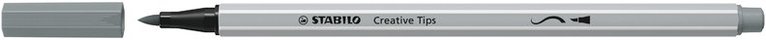 Fiberspetspenna Stabilo Creative Tips Arty 10-pack svart/grå, Övrigt