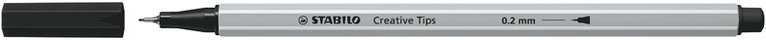 Fiberspetspenna Stabilo Creative Tips Arty 10-pack svart/grå, Övrigt