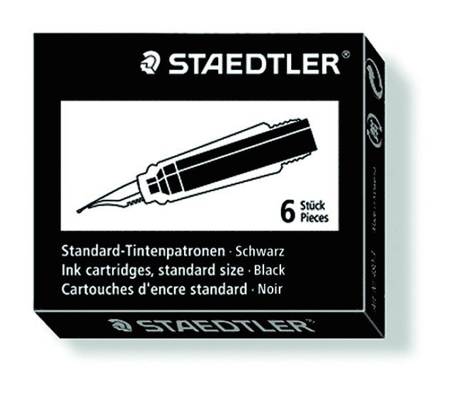Bläckpatron Staedtler 6-pack svart 1
