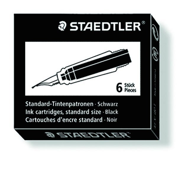Bläckpatron Staedtler 6-pack svart, Övrigt