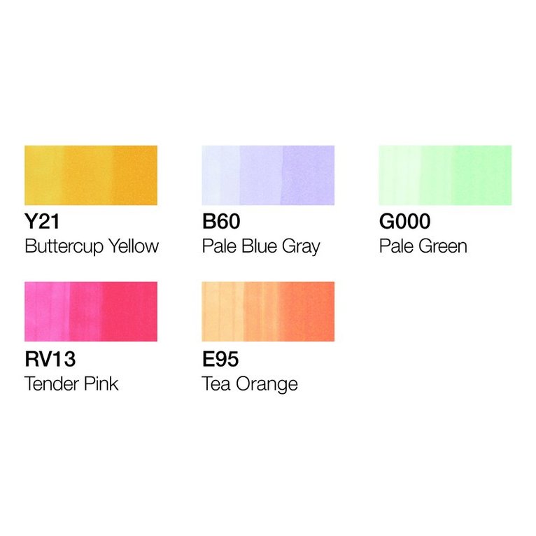 Marker Copic Ciao 5+1 Set Pastels, Övrigt