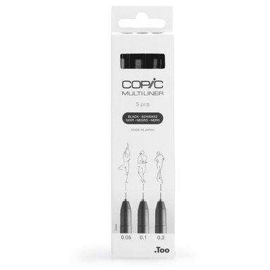 Marker Copic Multiliner Fine 3-pack svart   1