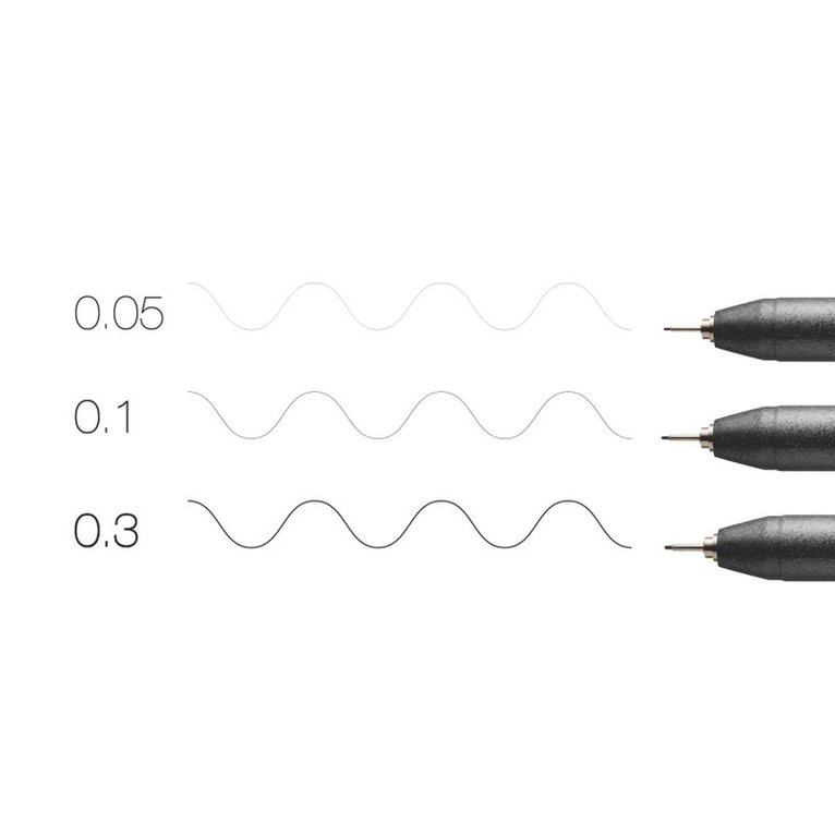 Marker Copic Multiliner Fine 3-pack svart, Övrigt