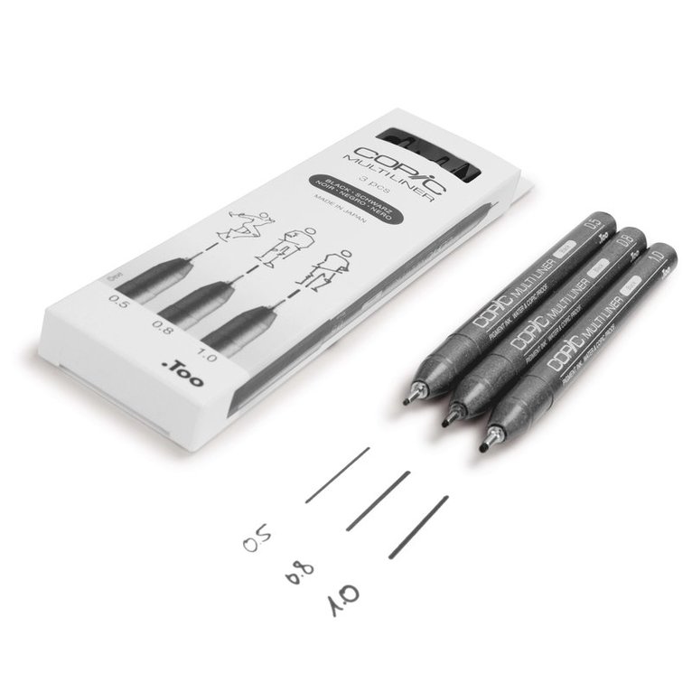 Marker Copic Multiliner Broad 3-pack svart, Övrigt